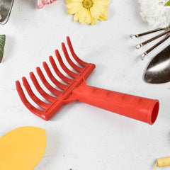 Plastic Garden Hand Rake – Lightweight 9-Tooth Cultivator Tool