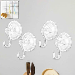 Plastic Suction Cup Hooks – Strong Hold & Reusable 4-Pc Set