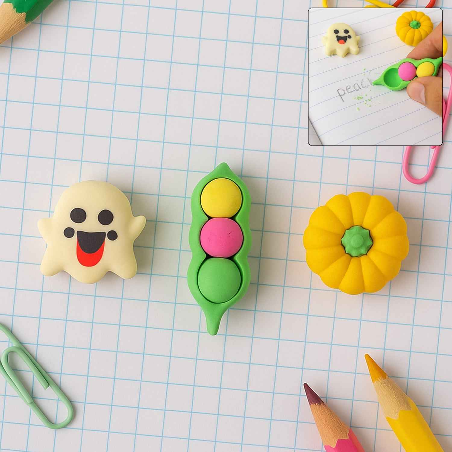 Cartoon Eraser – Soft Non-Toxic 3D Rubber for Kids