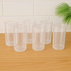 Martini Clear Glass Set – 6 Durable 300ml Plastic Tumblers