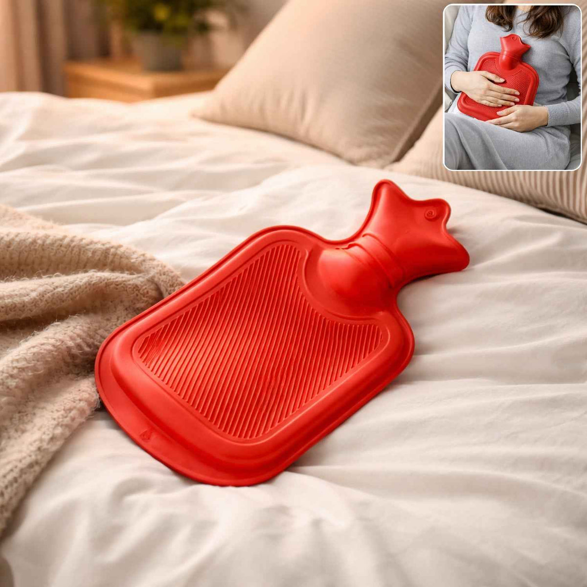Rubber Hot Water Bag – Effective Pain Relief & Warmth