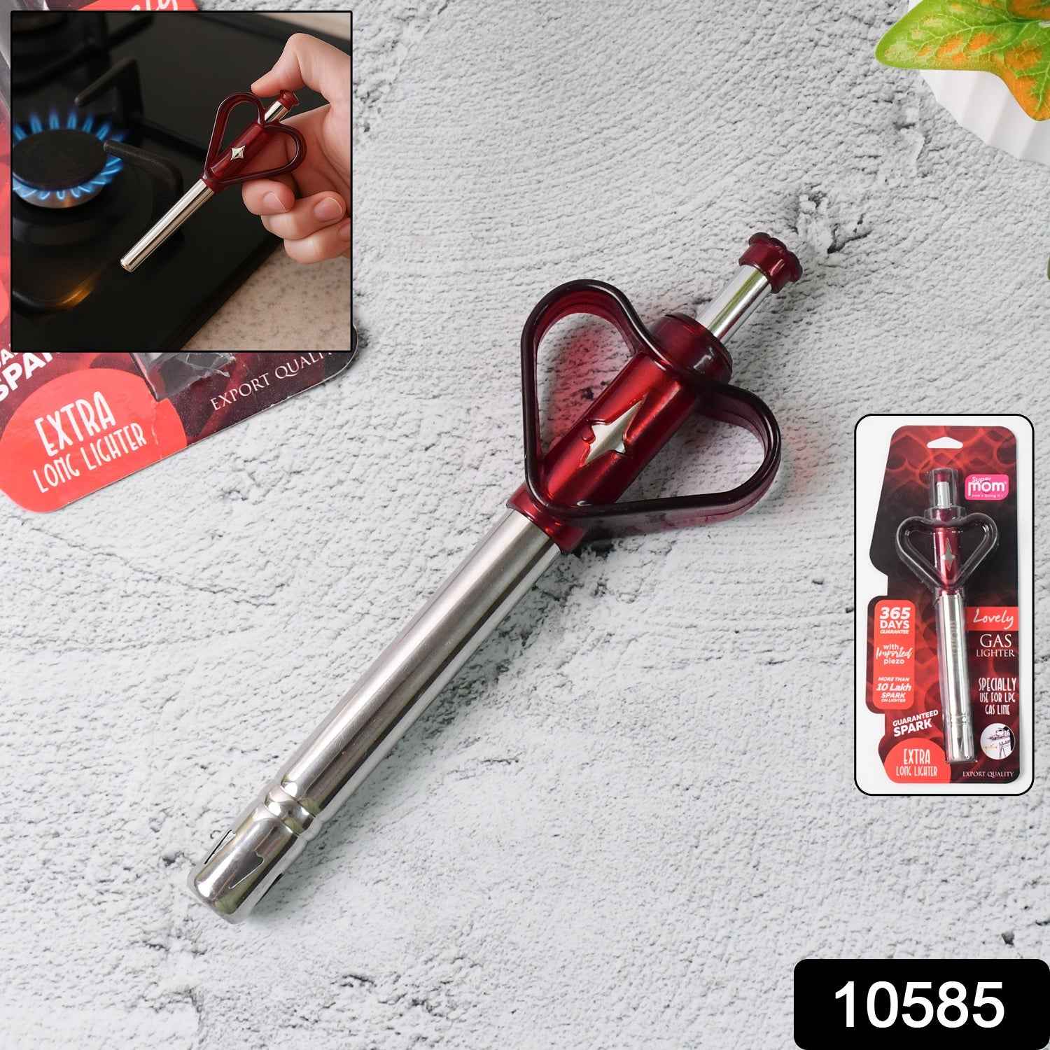 Gas Lighter – Extra Long Stainless Steel for Safe Ignition | Supermom