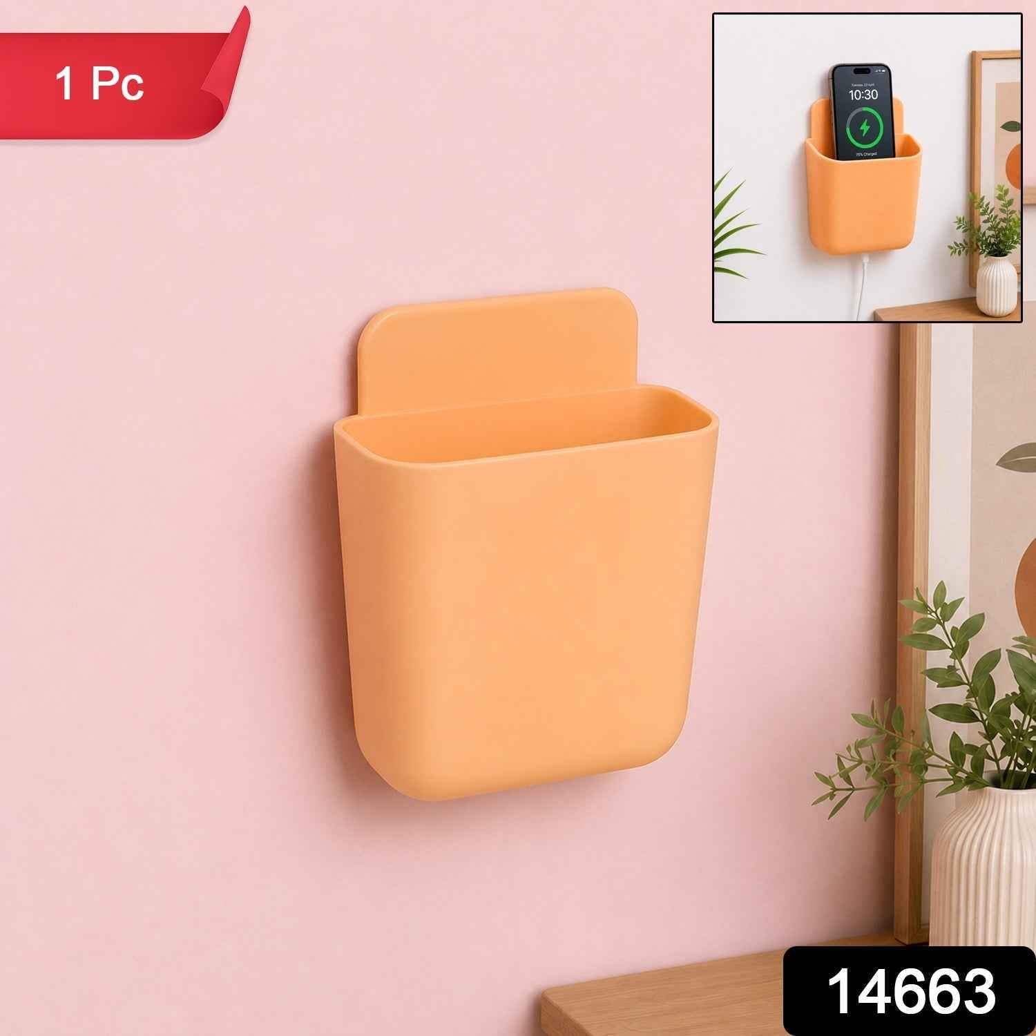 Wall Mounted Storage Pocket – Durable Plastic Organizer for Home