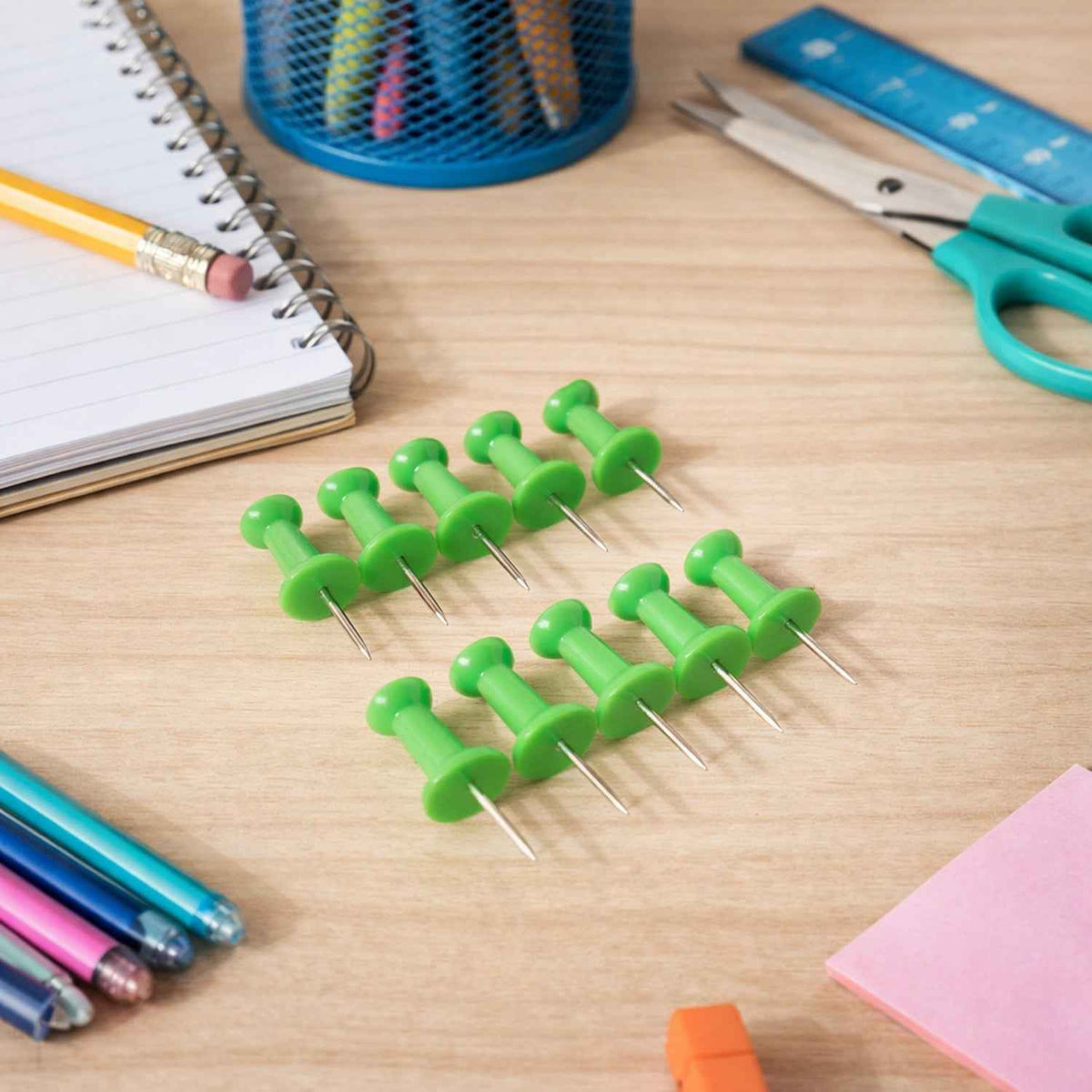 Green Push Pins – Strong Metal & Easy Grip for Notice Boards