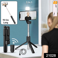 Wired Selfie Stick with Extendable Handle & Tripod Stand