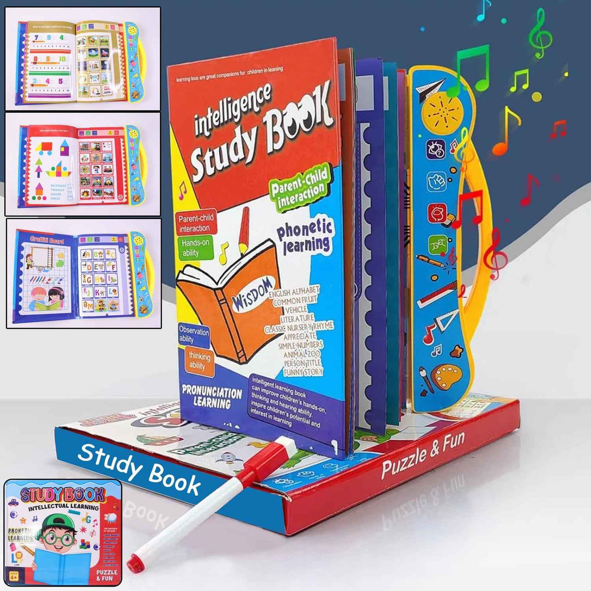 Kids Learning Book – Interactive Musical Alphabets & Numbers | Inventive Play