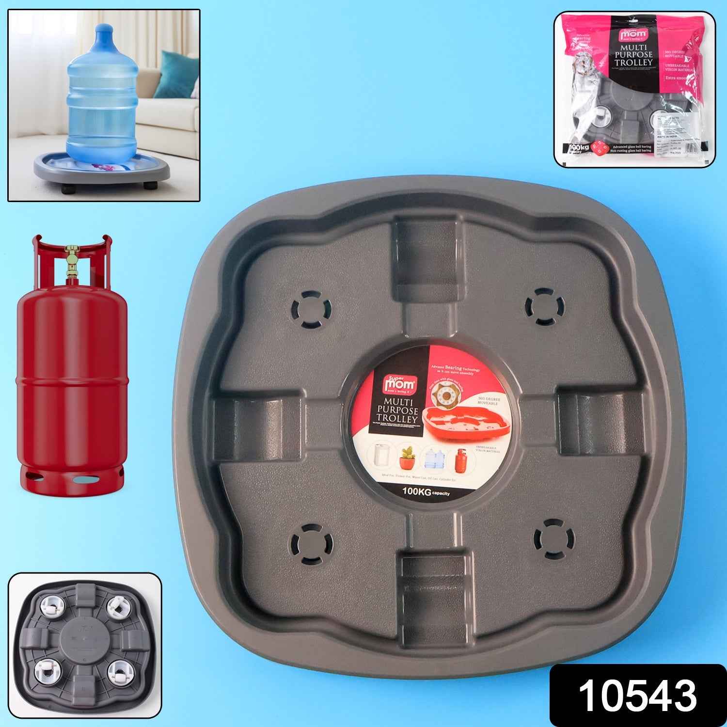 Heavy Duty Gas Cylinder Trolley – Smooth 360° Movement & High Load Capacity