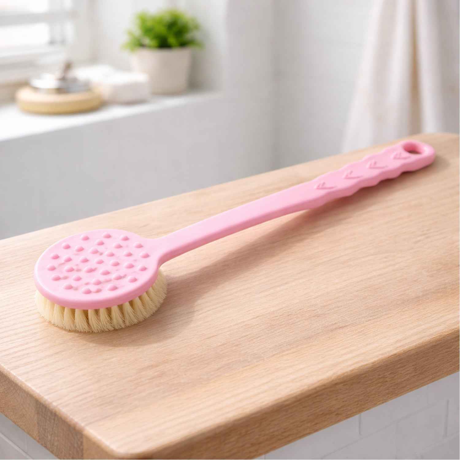 Back Scrubber – Long Handle & Soft Bristles | Velvet Wipe