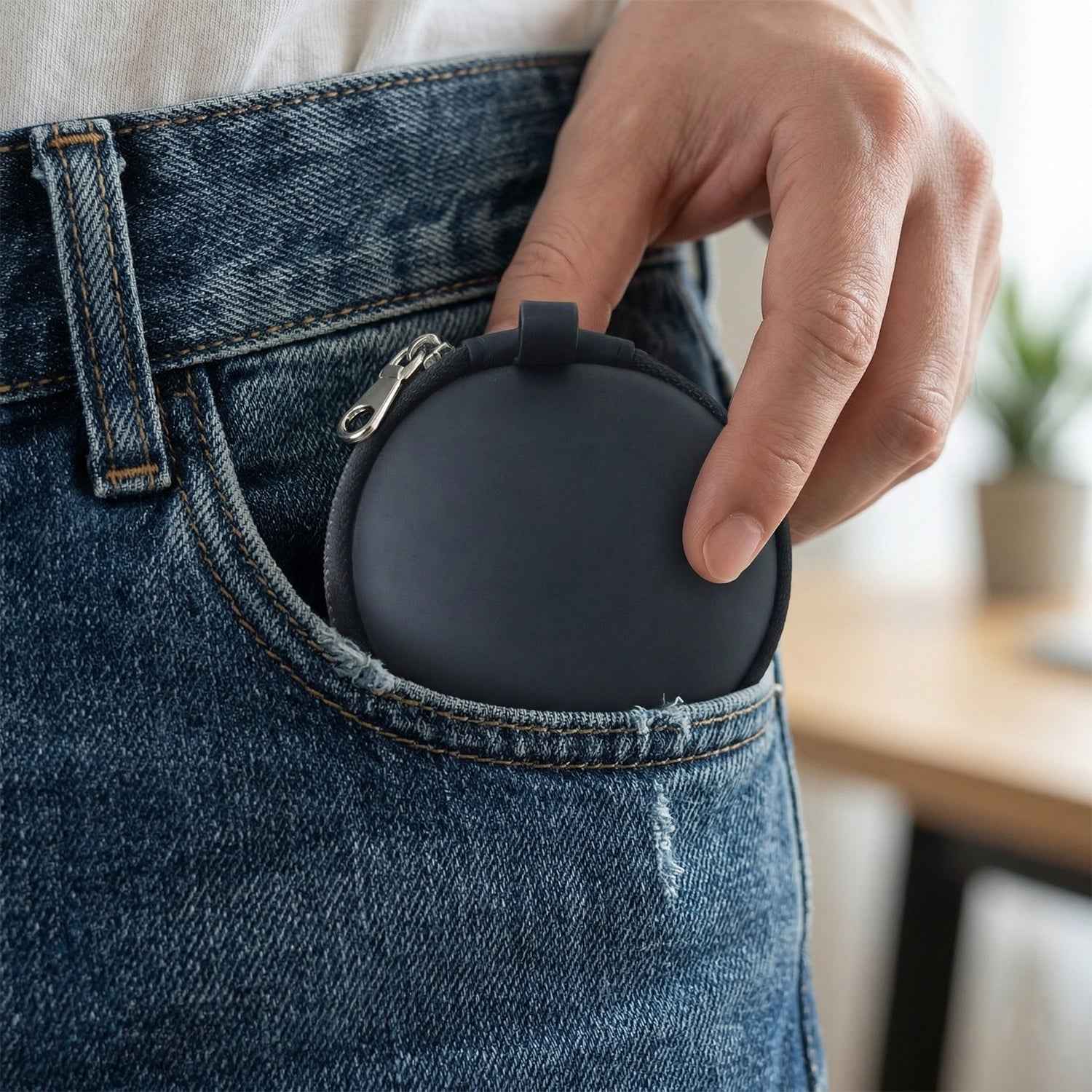 Earphone Carrying Case – Compact Hard Shell with Zipper Closure