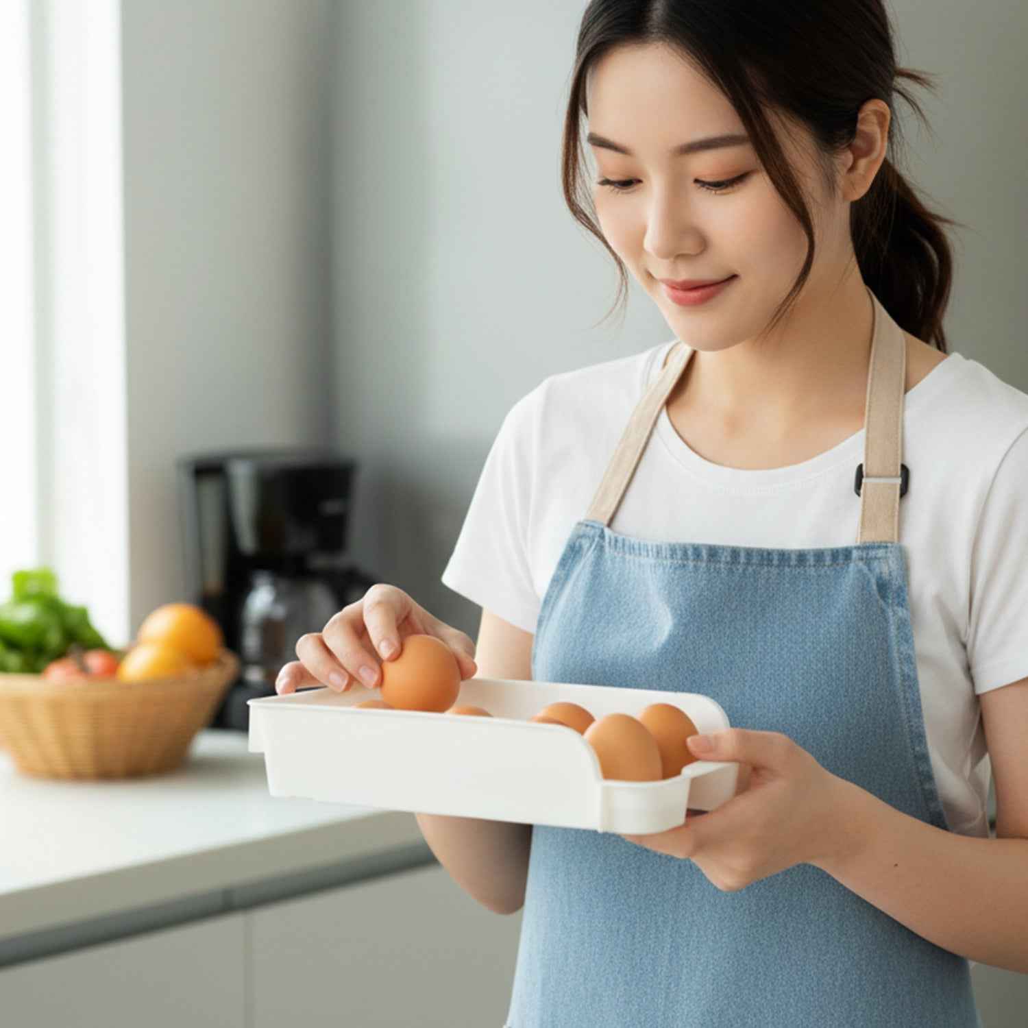 Egg Storage Tray – Space-Saving and Durable Refrigerator Organizer
