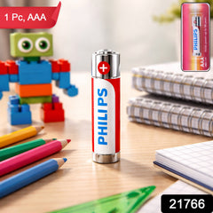 Close-up view of a AAA battery suitable for toys and remotes