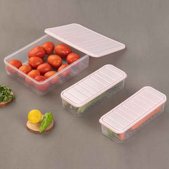 Plastic Food Storage Container 3pc – Stackable & Airtight | Organivo