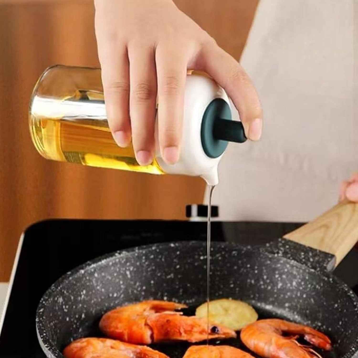 Glass Oil Dispenser with Brush – Borosilicate Kitchen Bottle | Own Hydrate