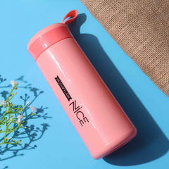 Plastic Water Bottle – Leak-Proof Pink 400ML Bottle with Strap