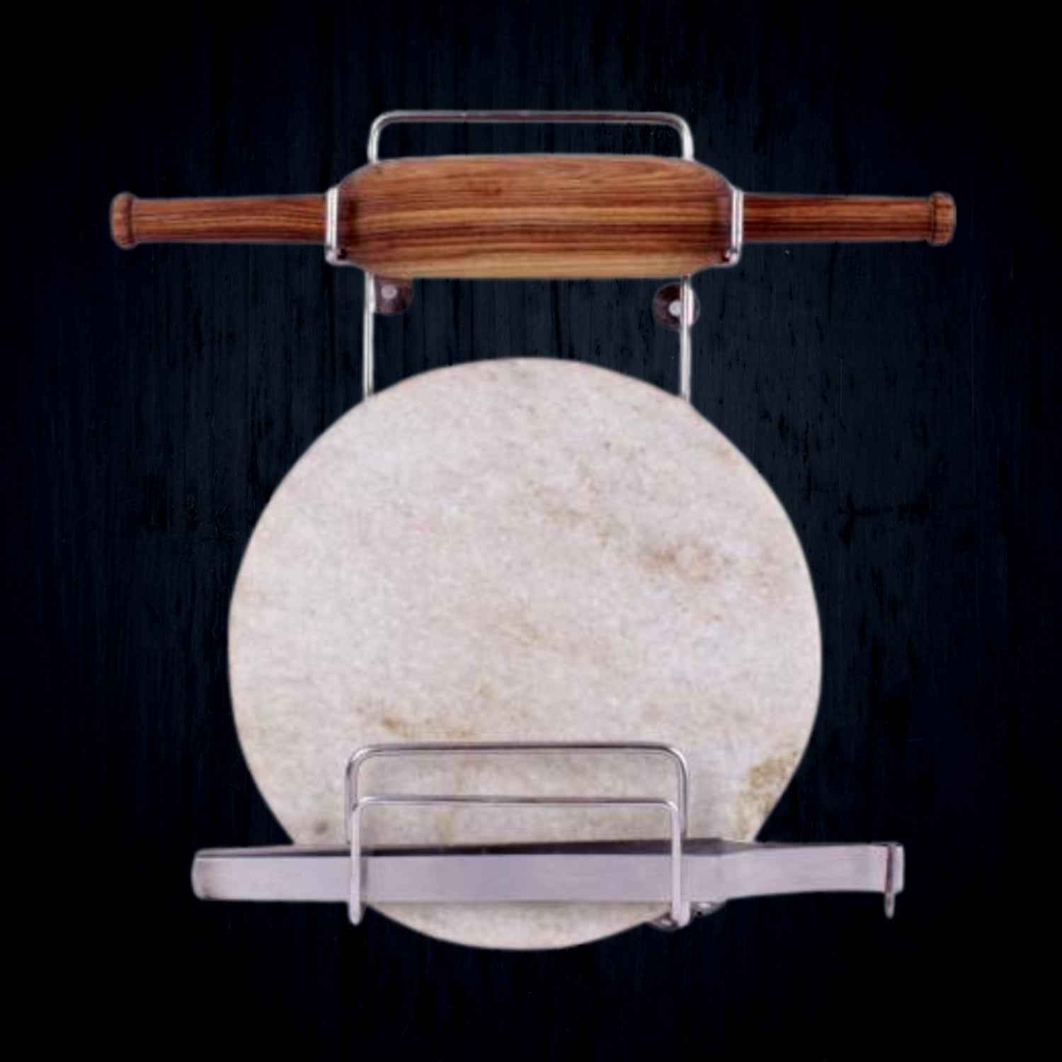 Stainless Steel Chakla Belan Chimta Stand – Kitchen Organizer | CookAura