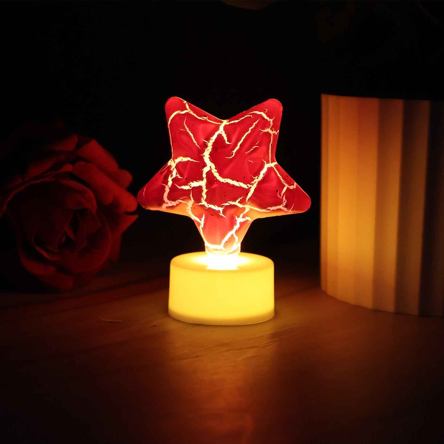 Star Shape LED Tealight Candles – Set of 12 Decorative Lights