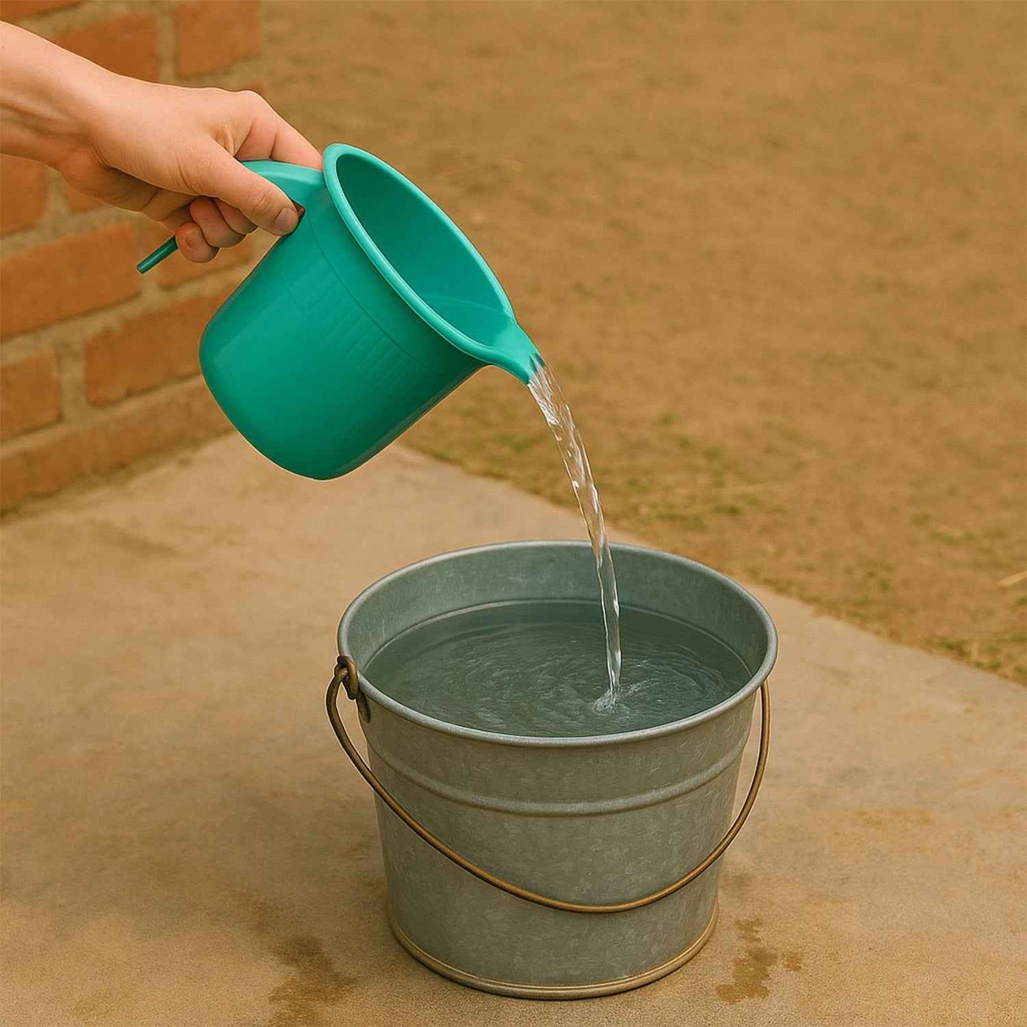 Plastic Bath Mug – Durable Design with Ergonomic Handle