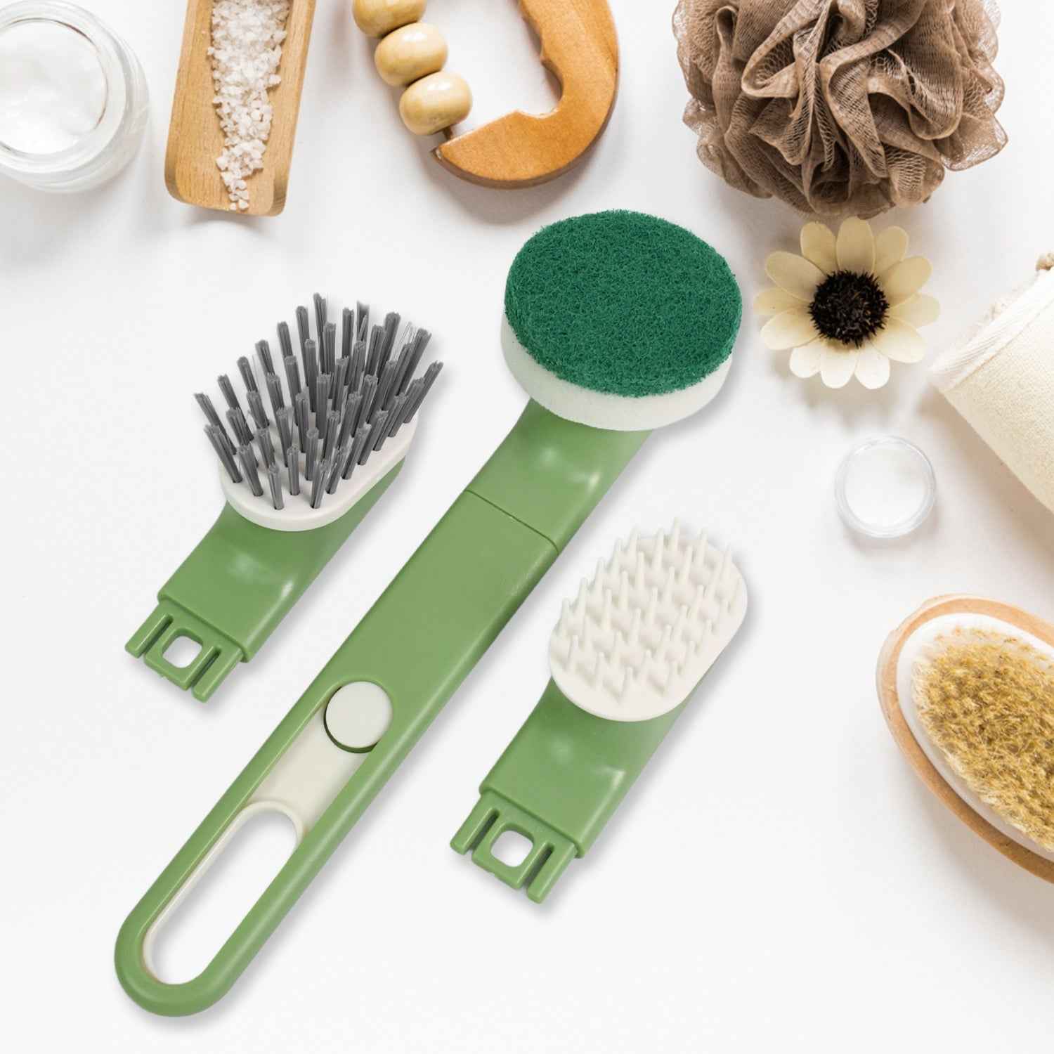 Dish Brush Set – 9-Piece Kitchen Cleaning Kit | VelvetBubbles