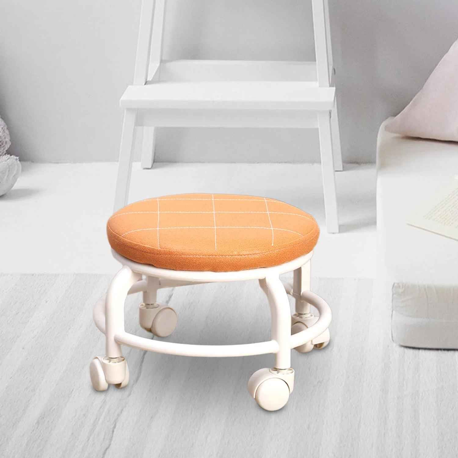 Low Height Rolling Stool – Multifunctional Plastic Seat | Storenzo