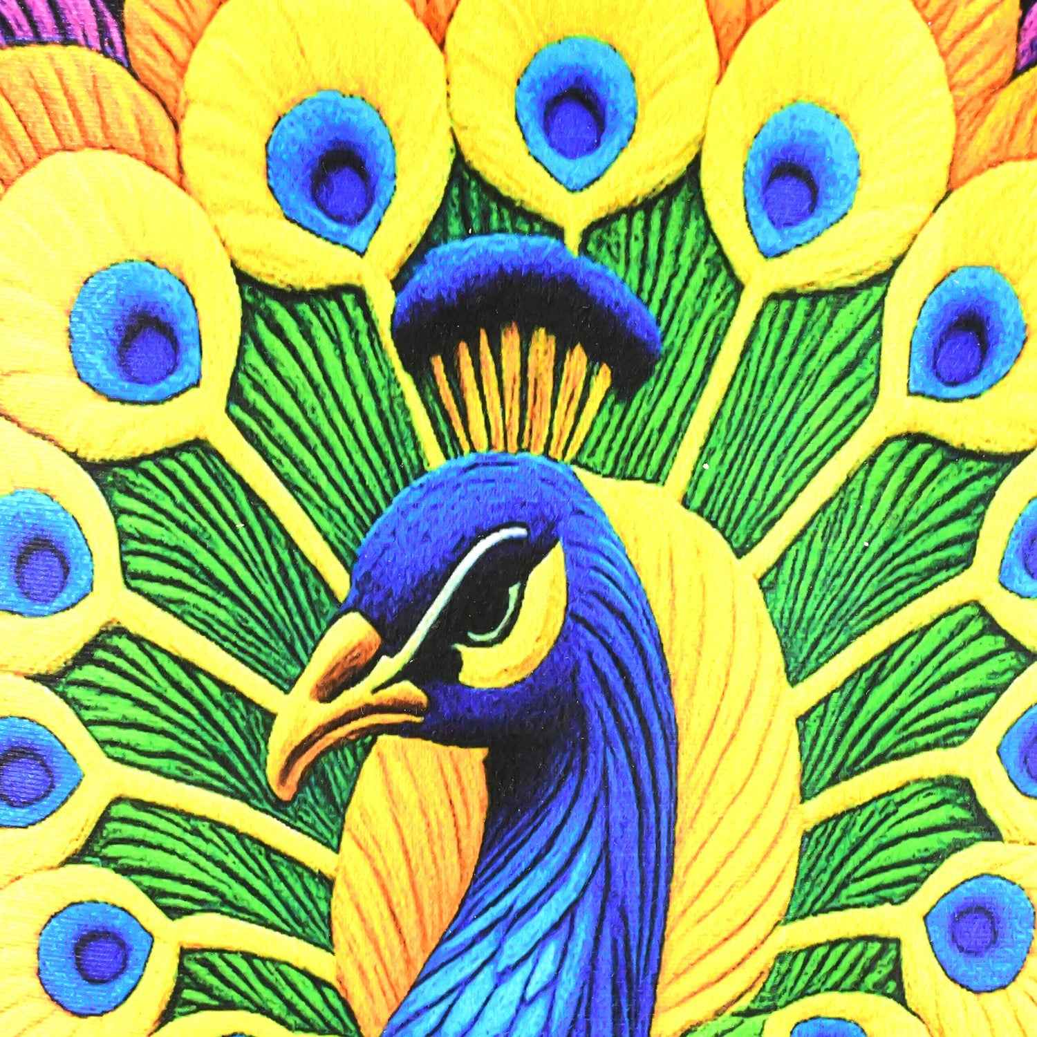 Peacock Design Anti-Slip Floor Mat – Soft Velvet Touch