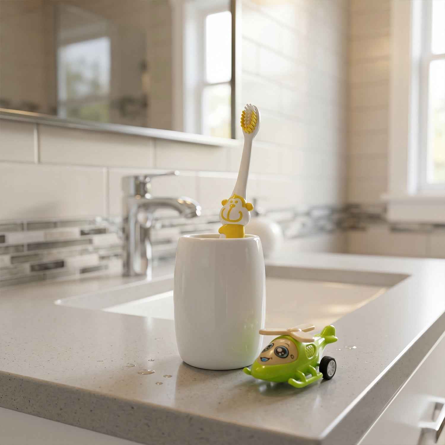 Kids Toothbrush with Helicopter Toy Ð Fun & Effective Oral Care