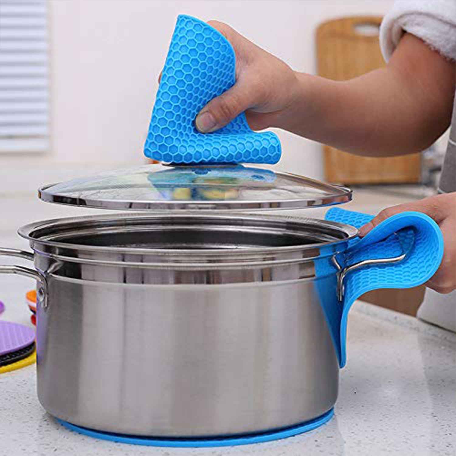 Silicone Hot Pot Mat Set – Heat-Resistant Kitchen Trivets | Bake & Dwell