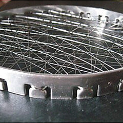 Front view of the Indo Glow stainless steel mini tandoor jalli, showcasing its design.