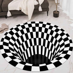 3D Space Round Carpet – Non-Slip Optical Illusion Rug