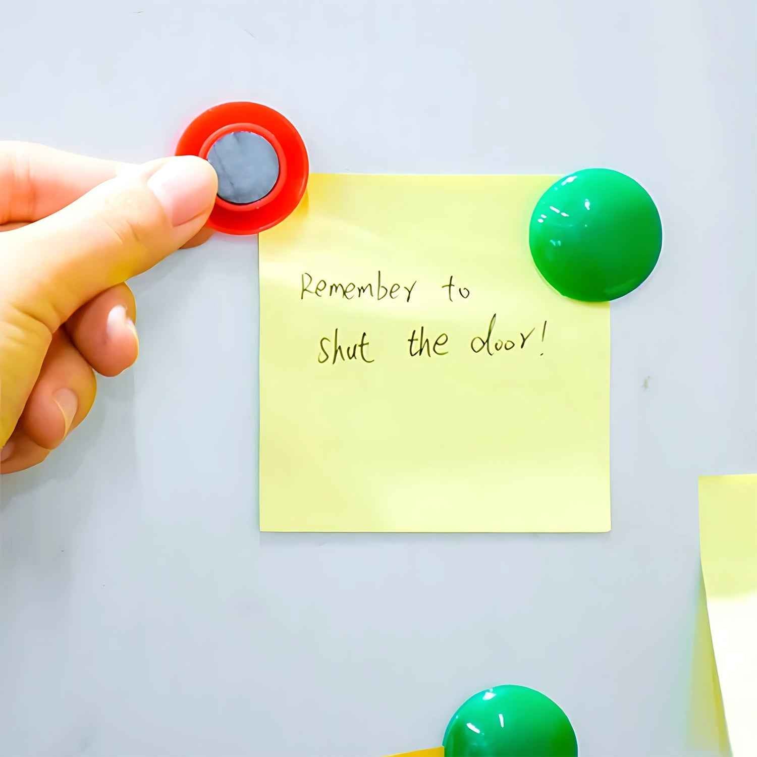 Yellow Magnetic Buttons – Strong Grip Circular Board Magnets