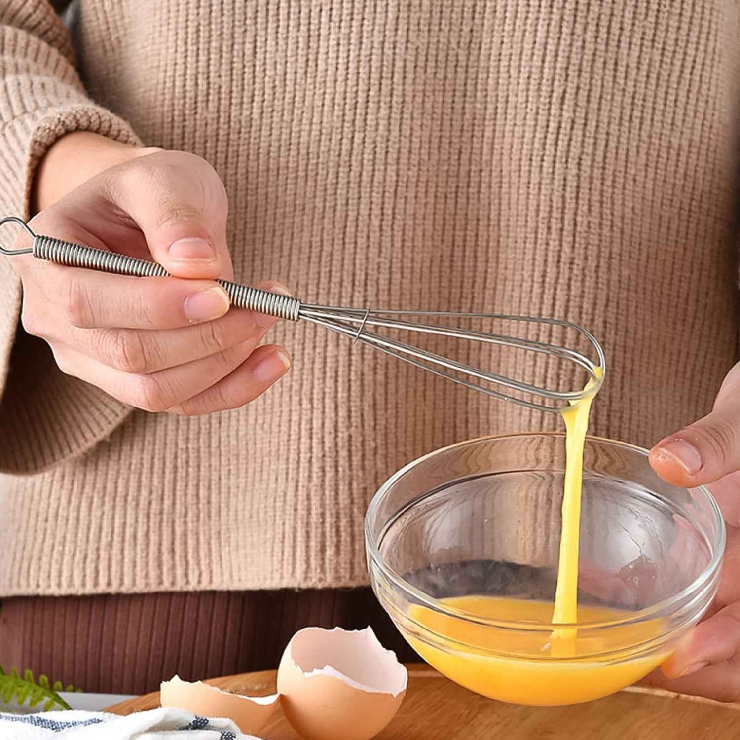 Kitchen Whisk – 16cm Stainless Steel Non-Scratch Hand Tool