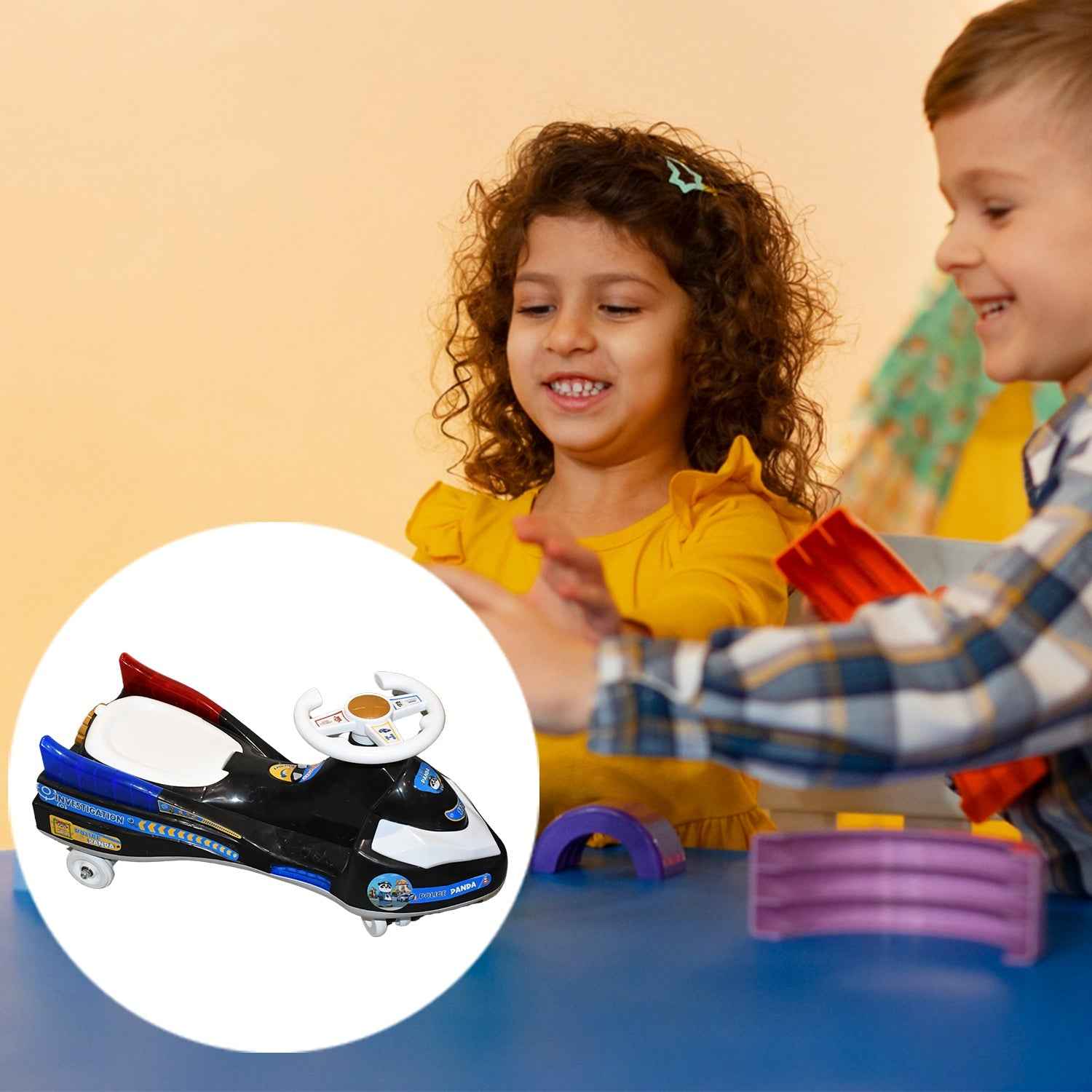 Police Ride-On Toy Car – Musical Lights & Safe for Kids