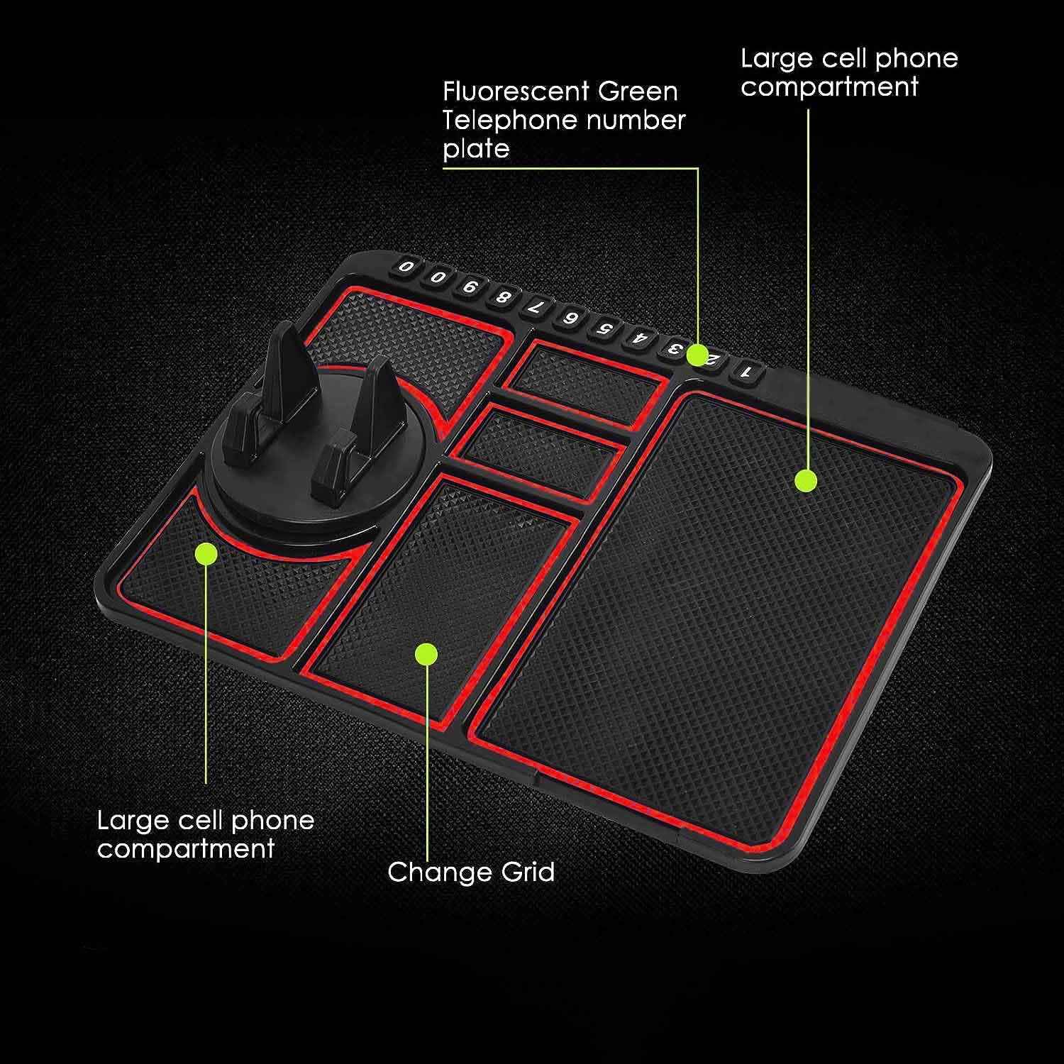 Car Dashboard Mat – Non-Slip Phone Holder for Secure Driving