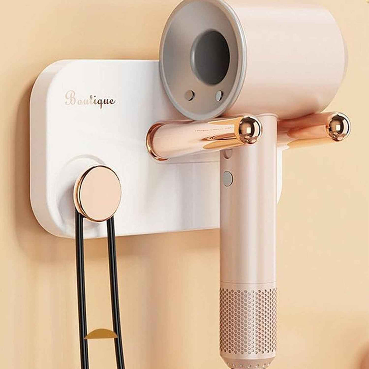 Wall Mount Hair Dryer Holder Ð Space-Saving & Heat Resistant