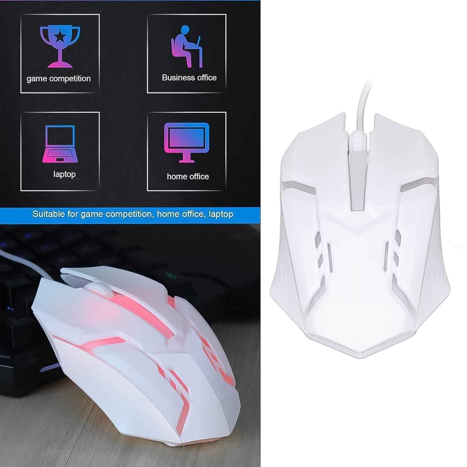 Wired Gaming Mouse – Ergonomic RGB Lighting for Gamers | Indo Glow