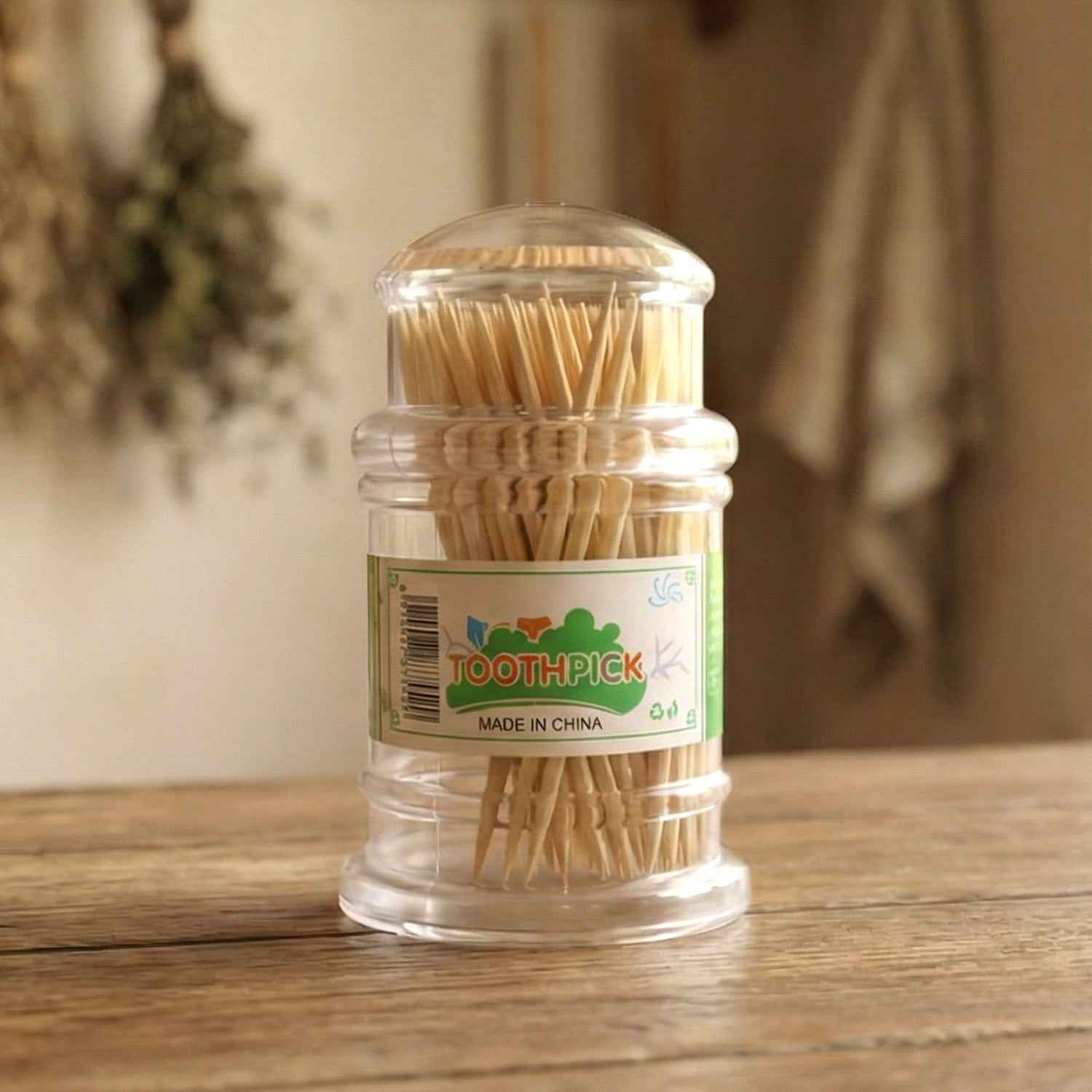 Wooden Toothpick Jar – Premium Hygienic Storage Pack