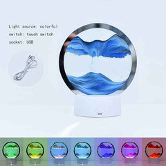 Dynamic 3D deep sea sandscape in motion, showcasing the calming effect of the art.
