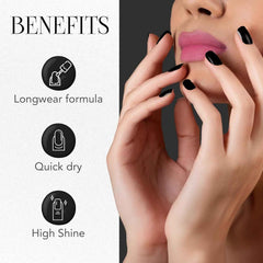 Black Gel Nail Polish – Intense, Long-Lasting & Chip-Resistant