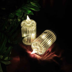 LED Flameless Candle Lights – Premium Crystal Effect Set of 5