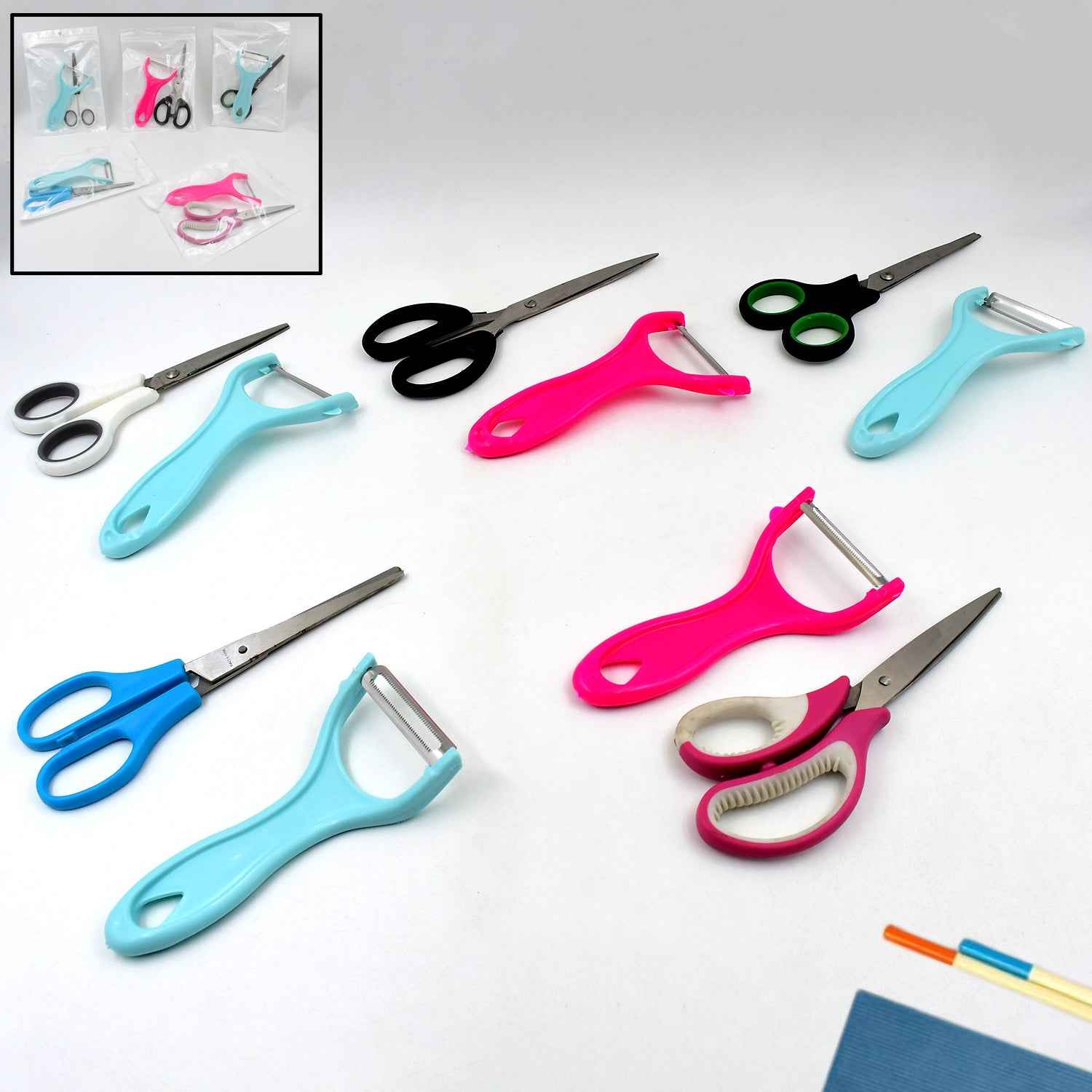 Kitchen Scissor Peeler Set – Stainless Steel Multipurpose 2 Pc | CookAura