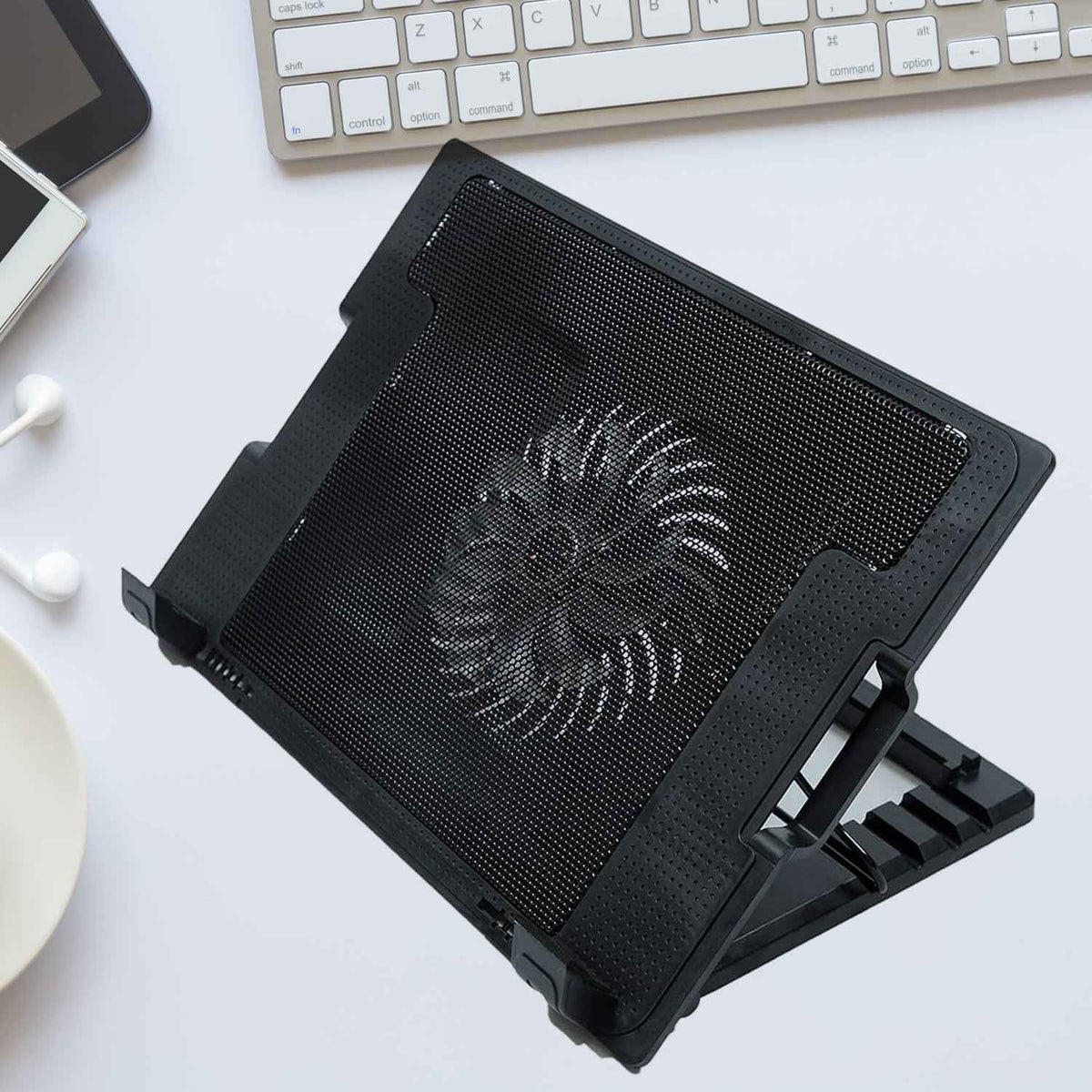 Laptop Cooling Pad – Adjustable Stand, Dual Fan | Indo Glow