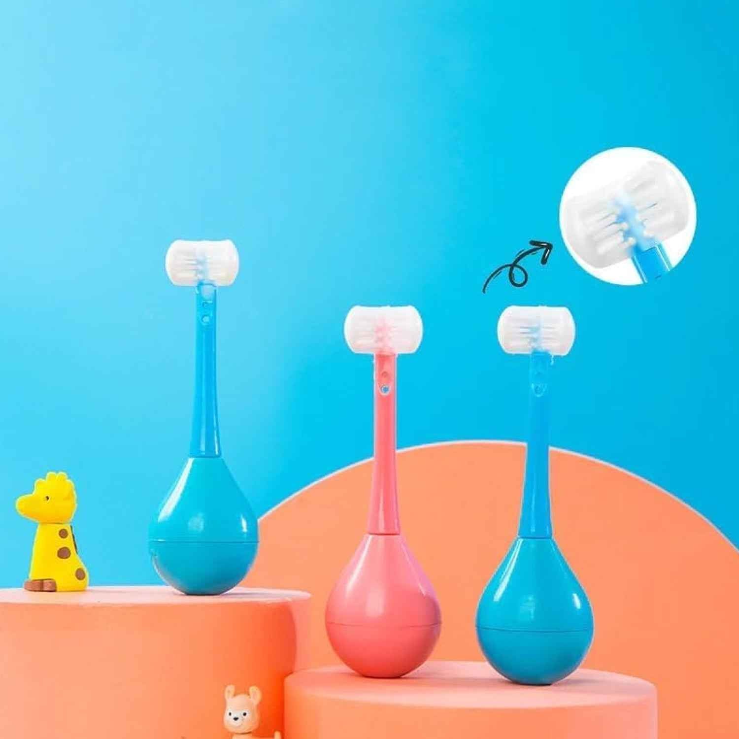 Kids 3-Sided Toothbrush – Gentle Silicone Head for Ages 2-12 | MintGuard