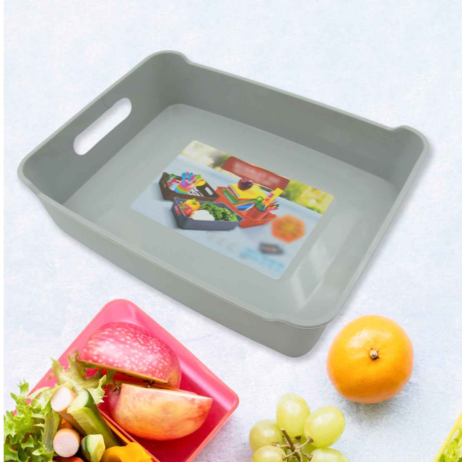 Plastic Storage Tray Set of 3 – Multi-Purpose Organizer | Organivo