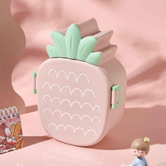 Kids Bento Lunch Box – Pineapple Design, Fork & Spoon | Lunchie Bunchie
