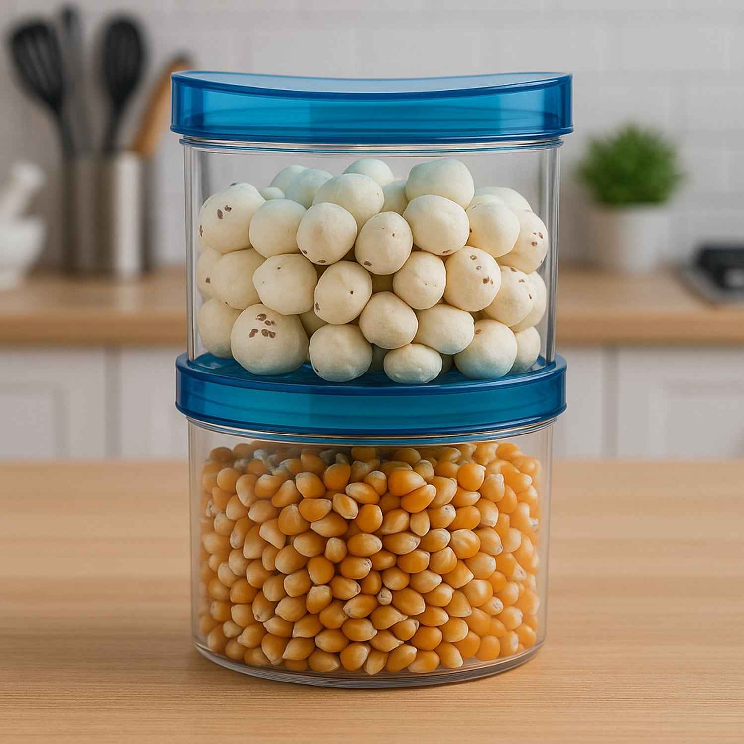 Airtight Kitchen Jar Set – Unbreakable Storage (2 Pcs) | Velvet Wheels