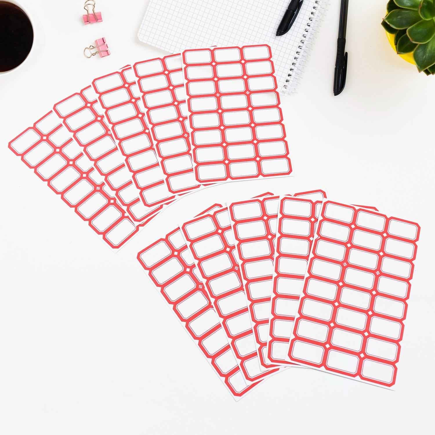 Blank Label Sticker Sheets – Writable, Self-Adhesive 10 Pack