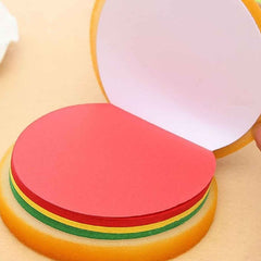 Burger Shaped Sticky Notes – Multicolor Unique Memo Pads | Foloria