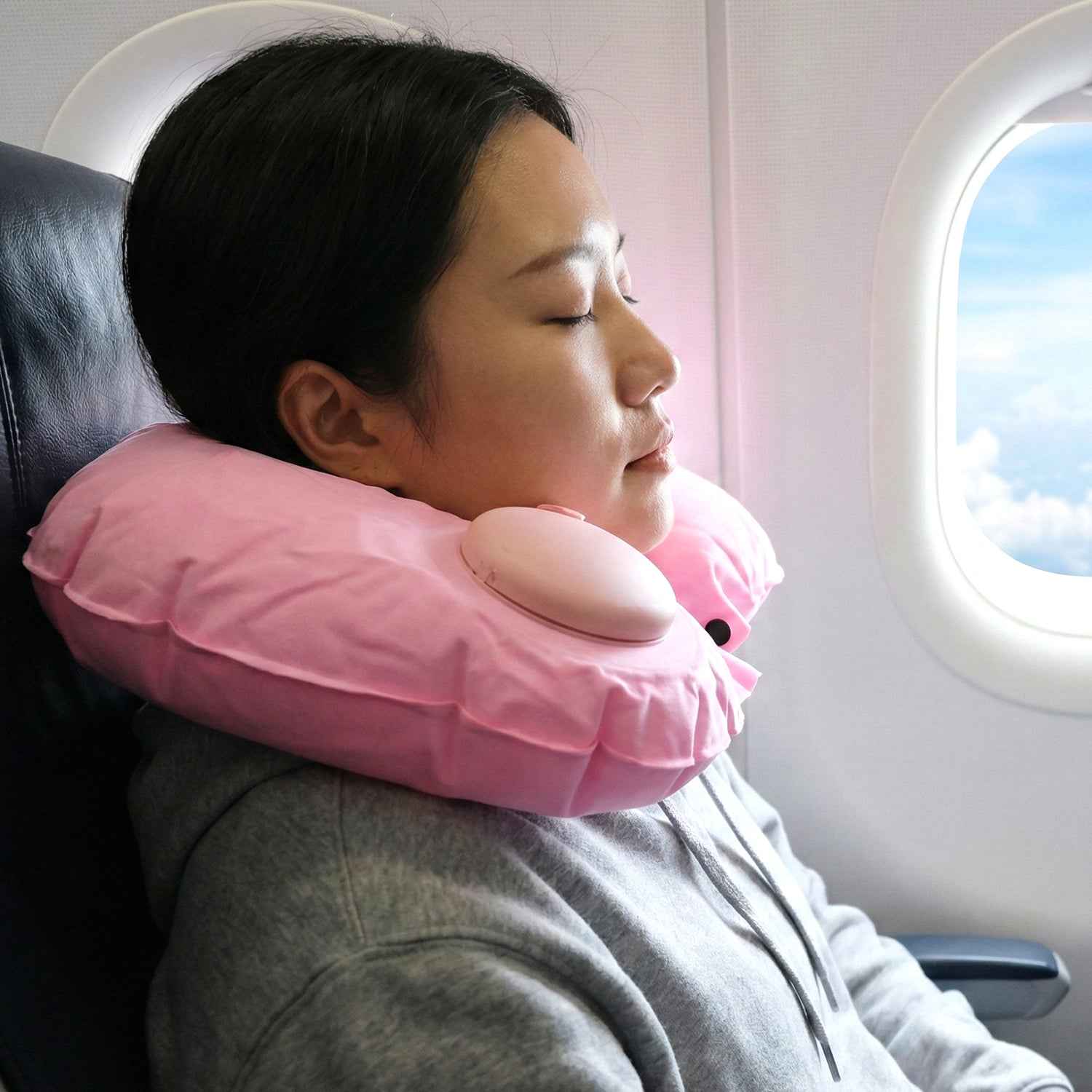 Inflatable Travel Neck Pillow – Ergonomic Adjustable Comfort