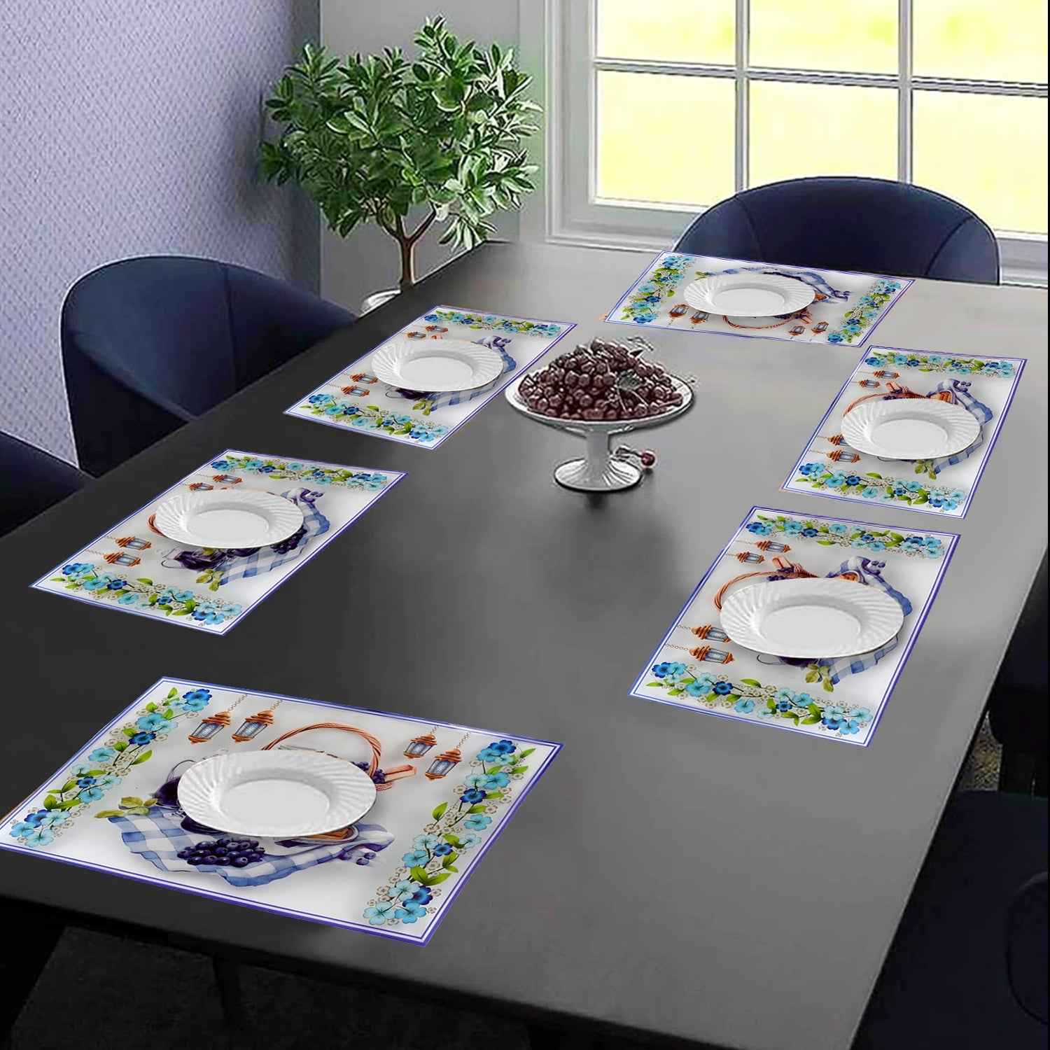 Dining Table Placemats – Heat-Resistant PVC Set of 6 | Tidy Table