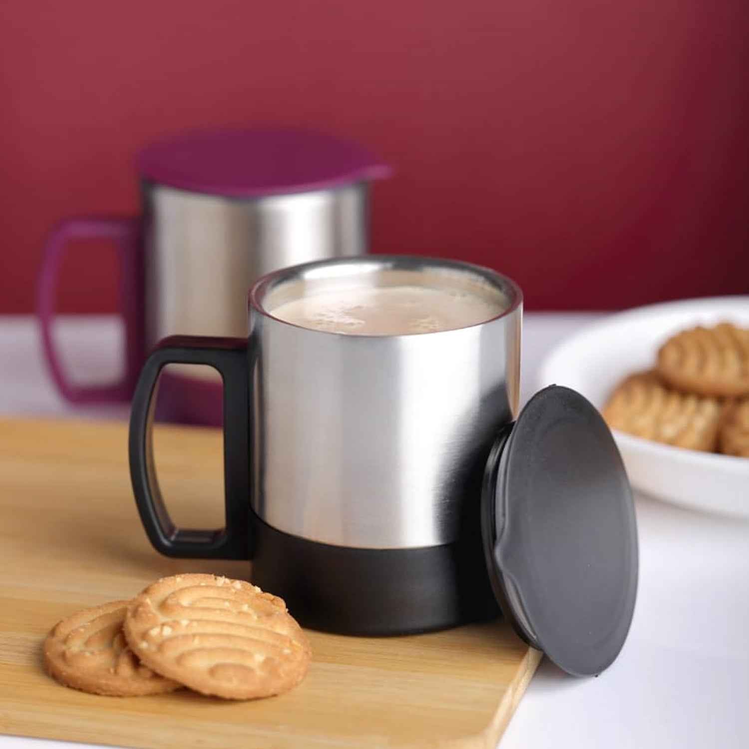 Insulated Steel Coffee Mug – Spill-Proof, Hot & Cold Drink | Mug Wala