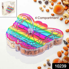 Butterfly Dry Fruit Box – 4-Compartment Storage | Tidy Table